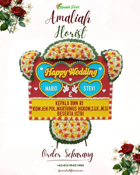 Papan Bunga Pernikahan Budug